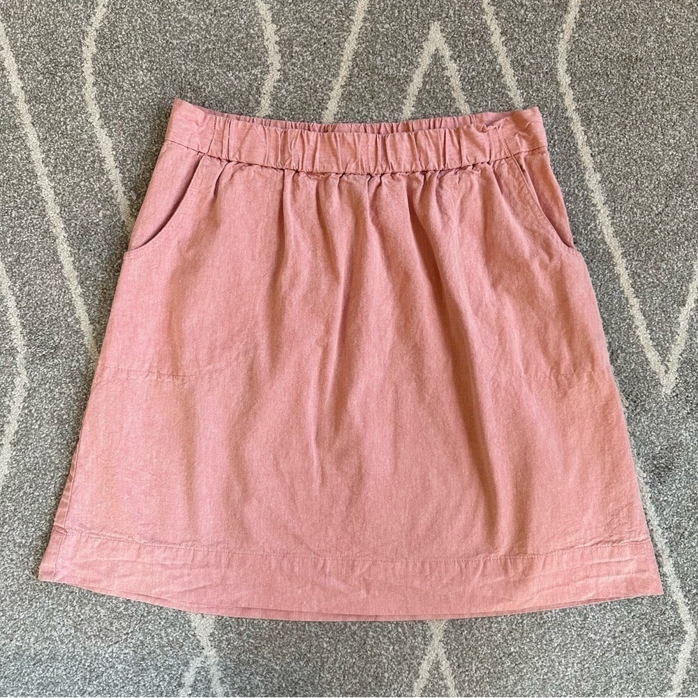 Merona Red Chambray Cotton A-line Skirt